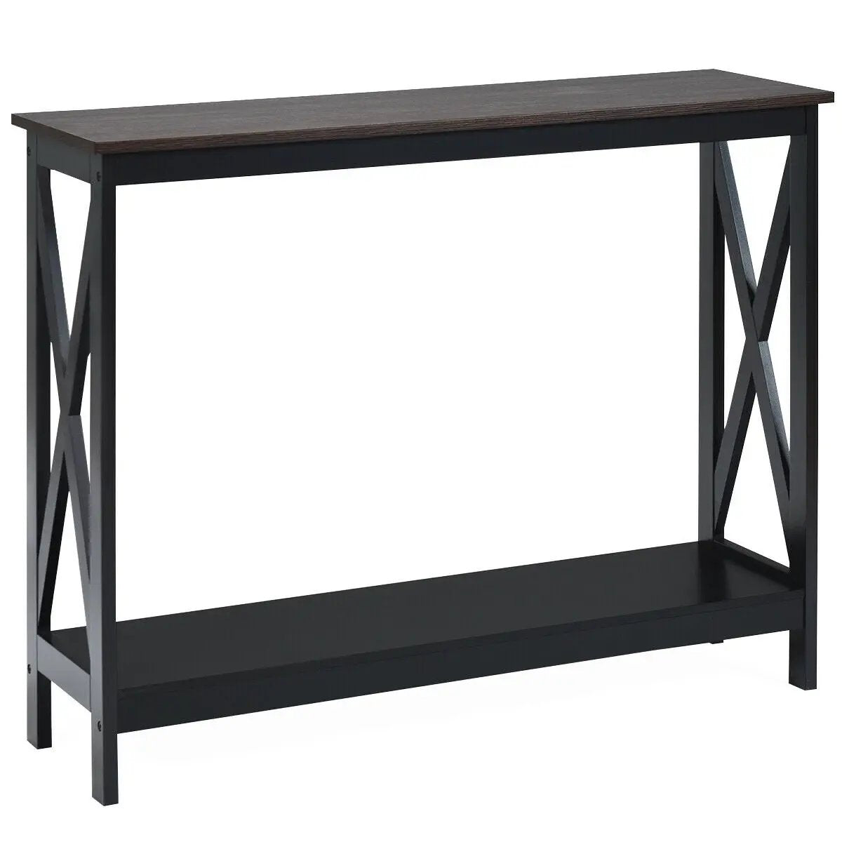 2-Tier Console X-Design Sofa Side Accent Table by DirectDeals