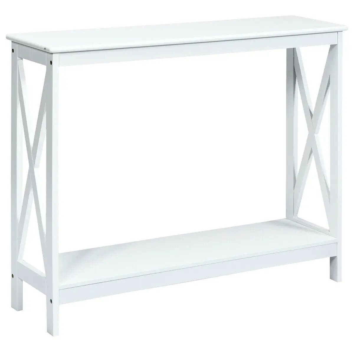 2-Tier Console X-Design Sofa Side Accent Table by DirectDeals