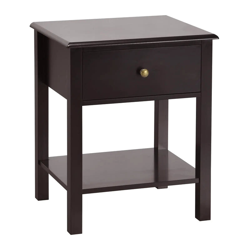 Nightstand End Table with Drawer and Shelf by DirectDeals