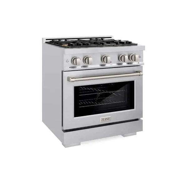 ZLINE 30" Select Gas Range Convection Gas Oven Stainless Steel Brass Burners HGR-BR-30