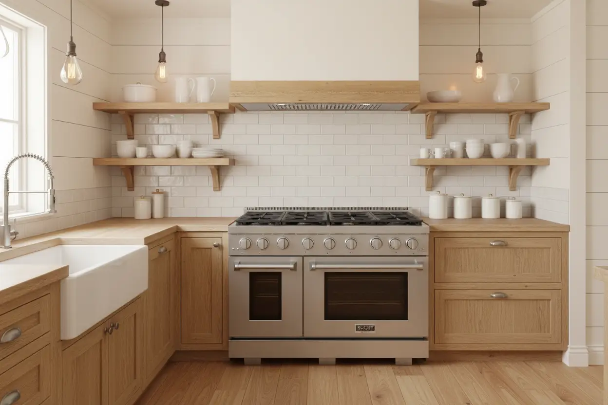 Kucht 48" Freestanding Professional Gas Range Liquid Propane KFX4800X/LP-S by Farmhouse Kitchen and Bath