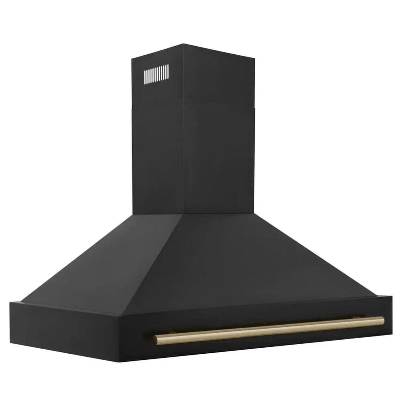 ZLINE 48" Autograph Black Stainless Wall Range Hood, BS655Z-48-CB by Farmhouse Kitchen and Bath