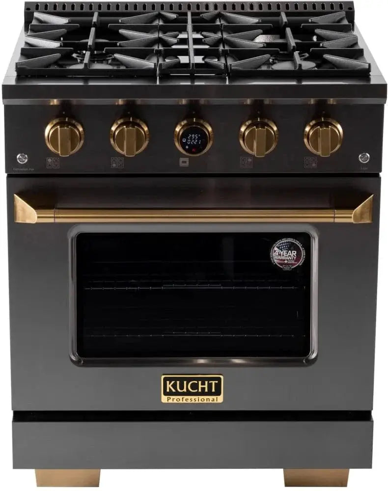 Kucht 30" Freestanding Dual Fuel Range Liquid Propane KXD30/LP by Farmhouse Kitchen and Bath