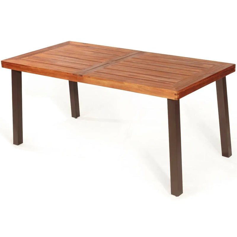 Rectangular Acacia Wood Rustic Dining Furniture Table by DirectDeals