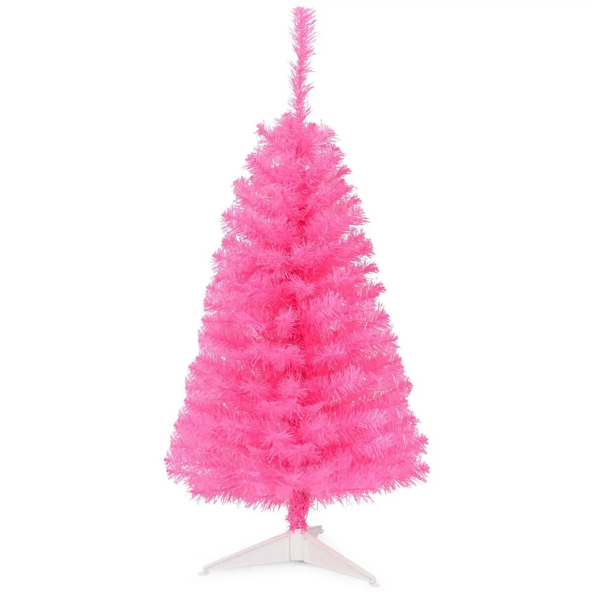 36 Inch Unlit Artificial Christmas Mini Tree with Plastic Stand-Green by DirectDeals