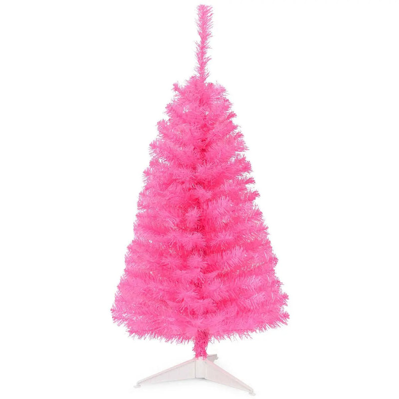 36 Inch Unlit Artificial Christmas Mini Tree with Plastic Stand-Green by DirectDeals