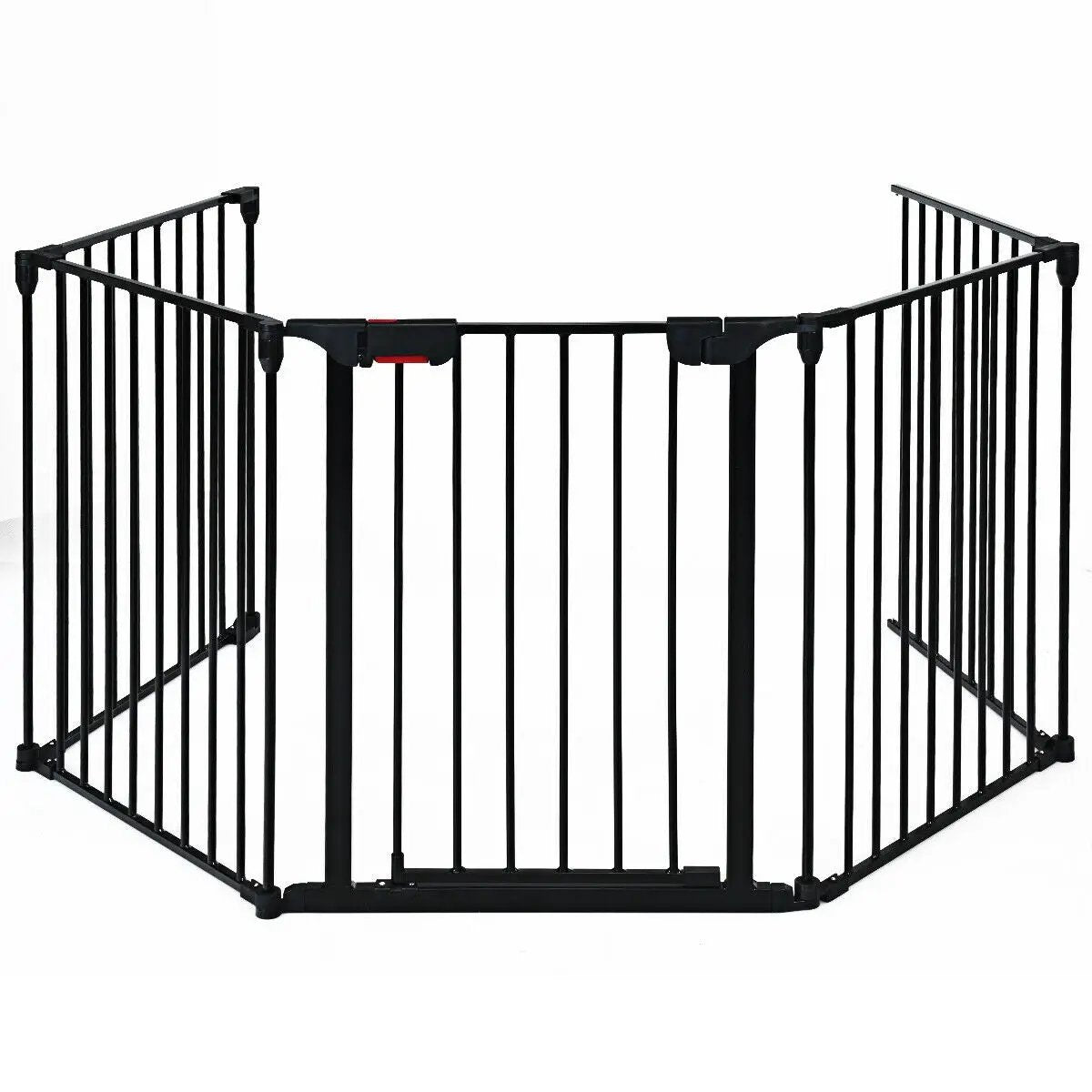 115 Inch Length 5 Panel Adjustable Wide Fireplace Fence by DirectDeals