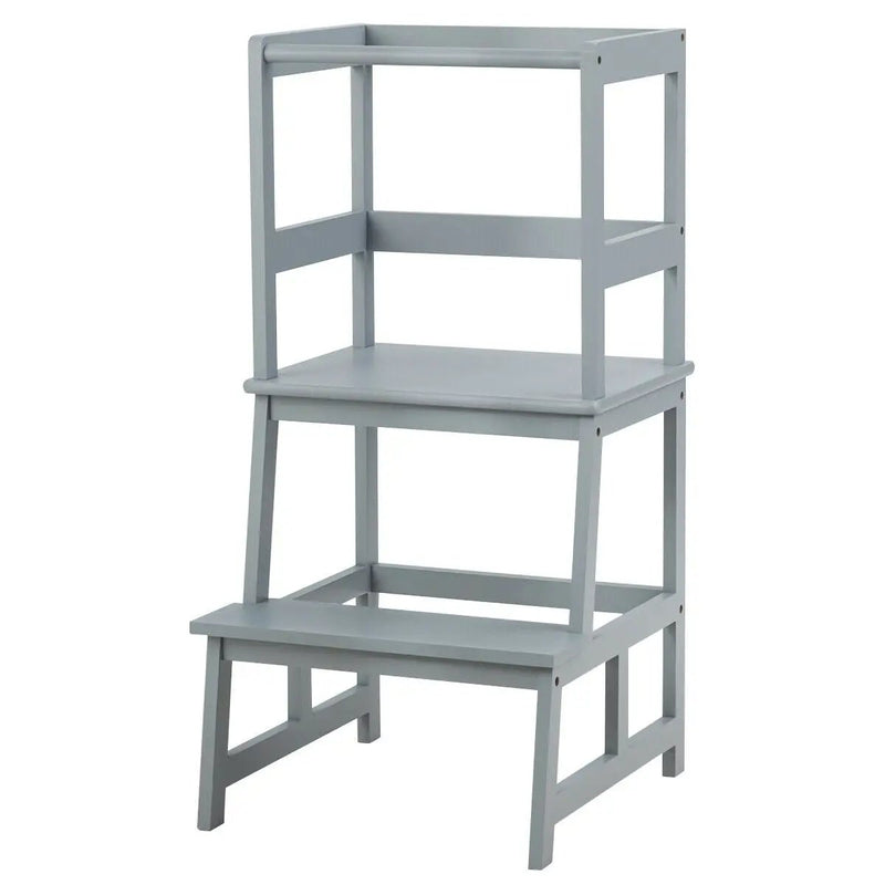 Kids Wooden Kitchen Step Stool with Safety Rail by DirectDeals