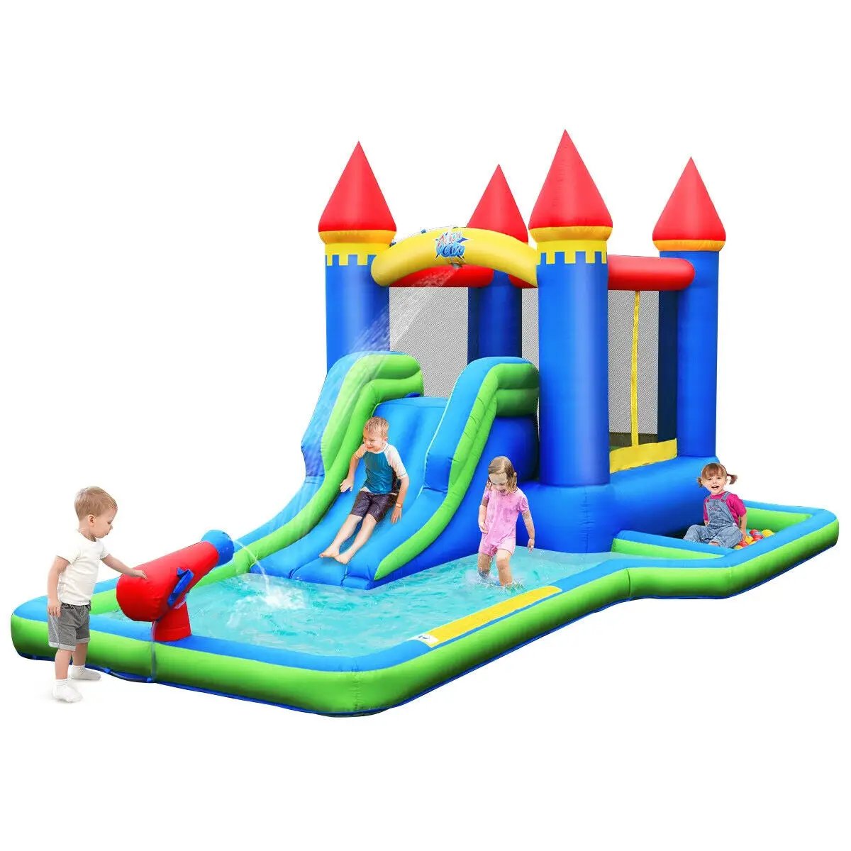 Kids Inflatable Bounce House Water Slide without Blower by DirectDeals