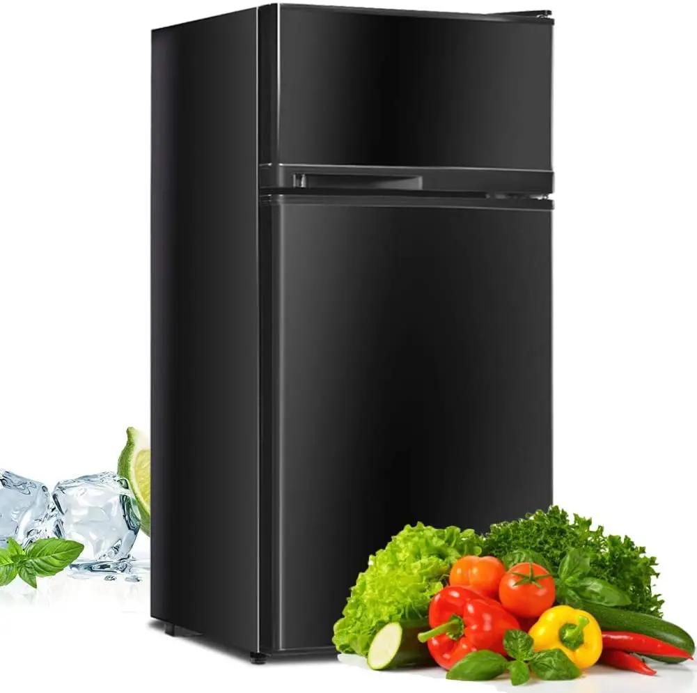 2 Doors Cold-rolled Sheet Compact Refrigerator by DirectDeals