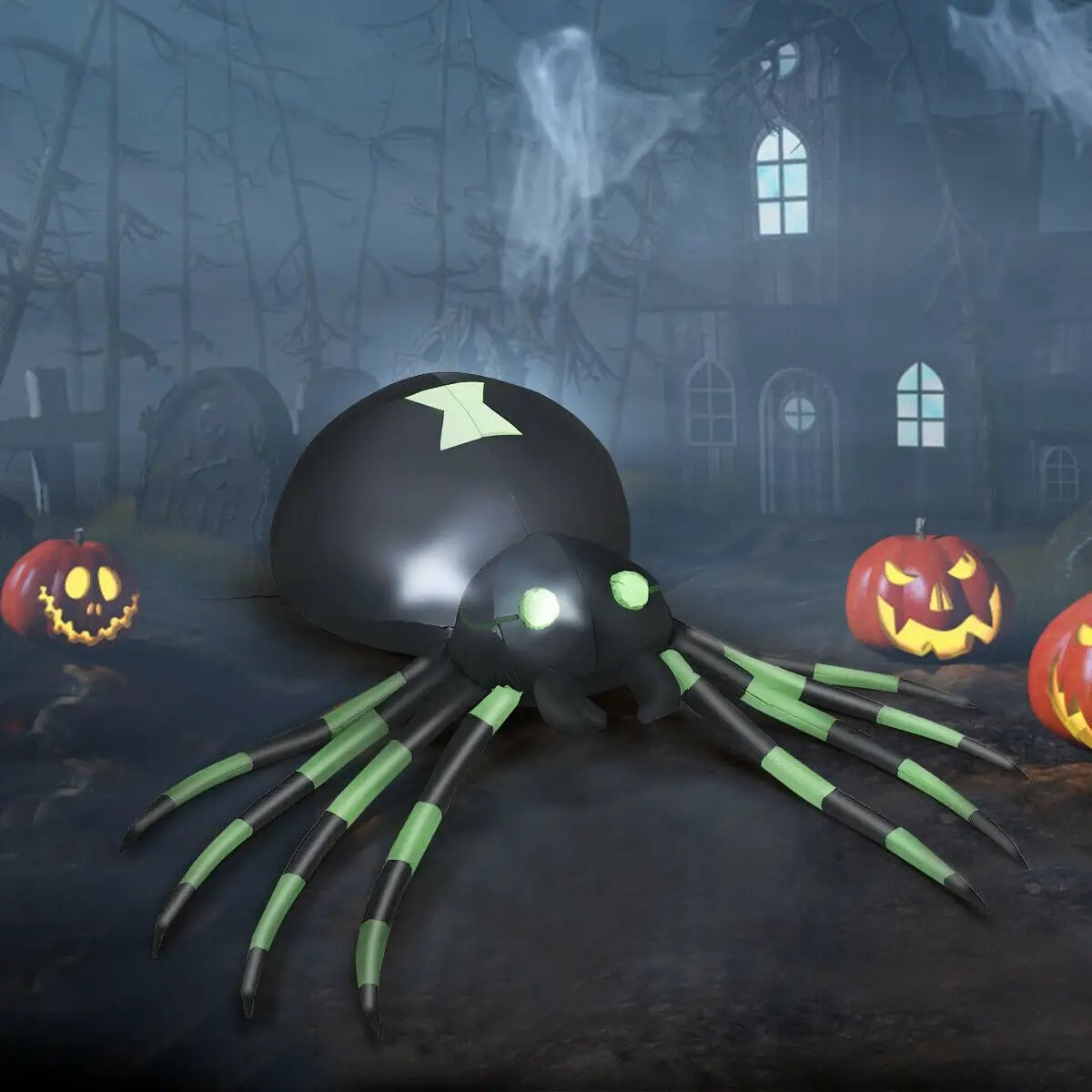 6 Feet Halloween Inflatable Blow-Up Spider by DirectDeals