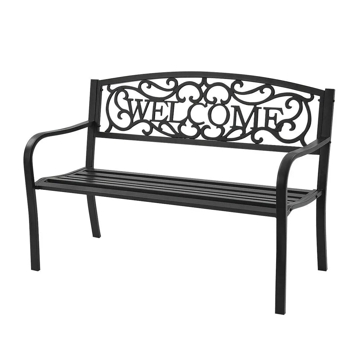 Outdoor Furniture Steel Frame Porch Garden Bench by DirectDeals