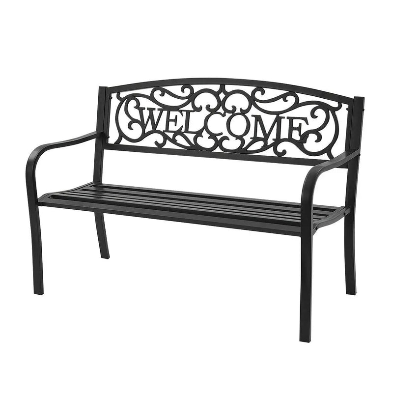 Outdoor Furniture Steel Frame Porch Garden Bench by DirectDeals