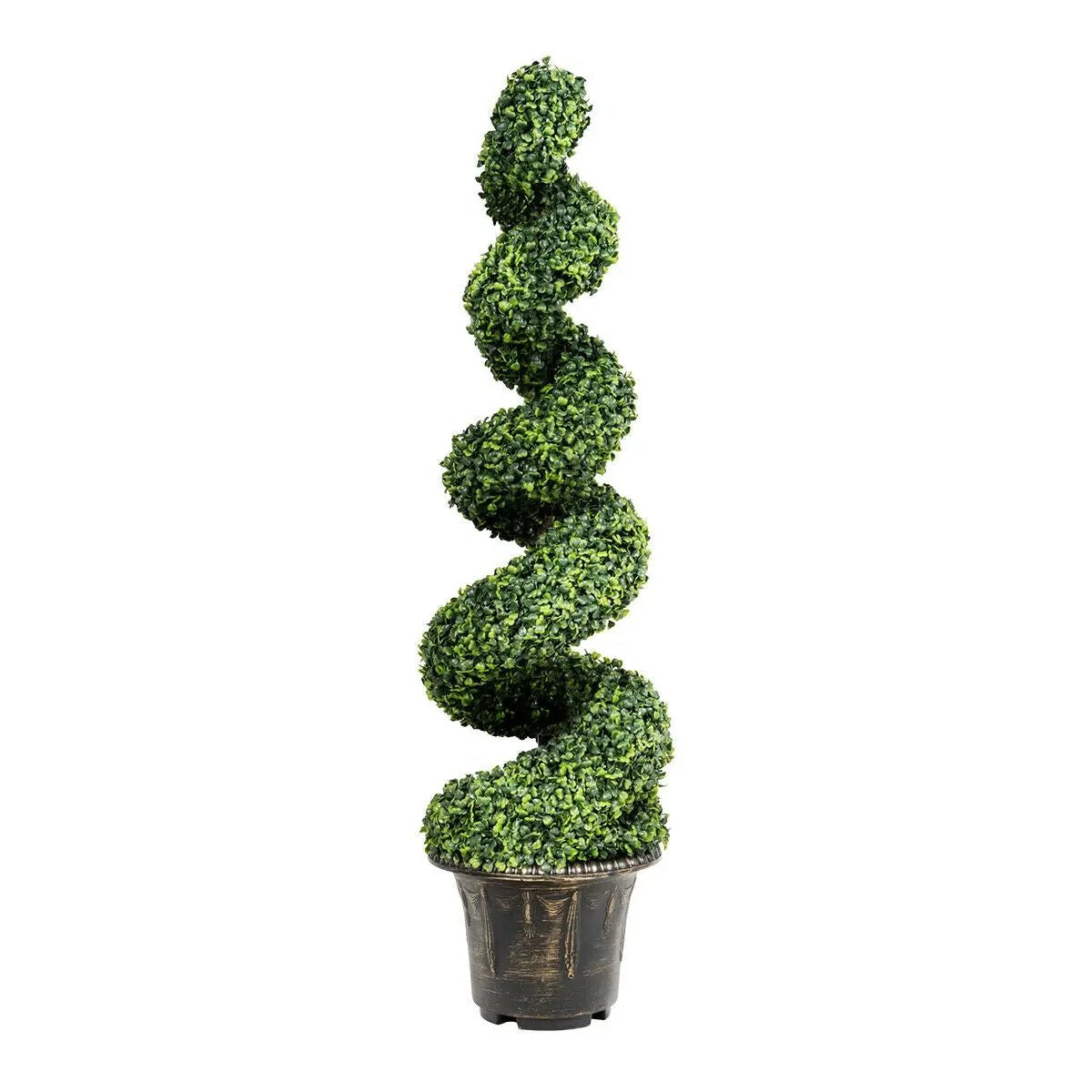 4 Feet Artificial Boxwood Spiral Green Leaves Tree by DirectDeals