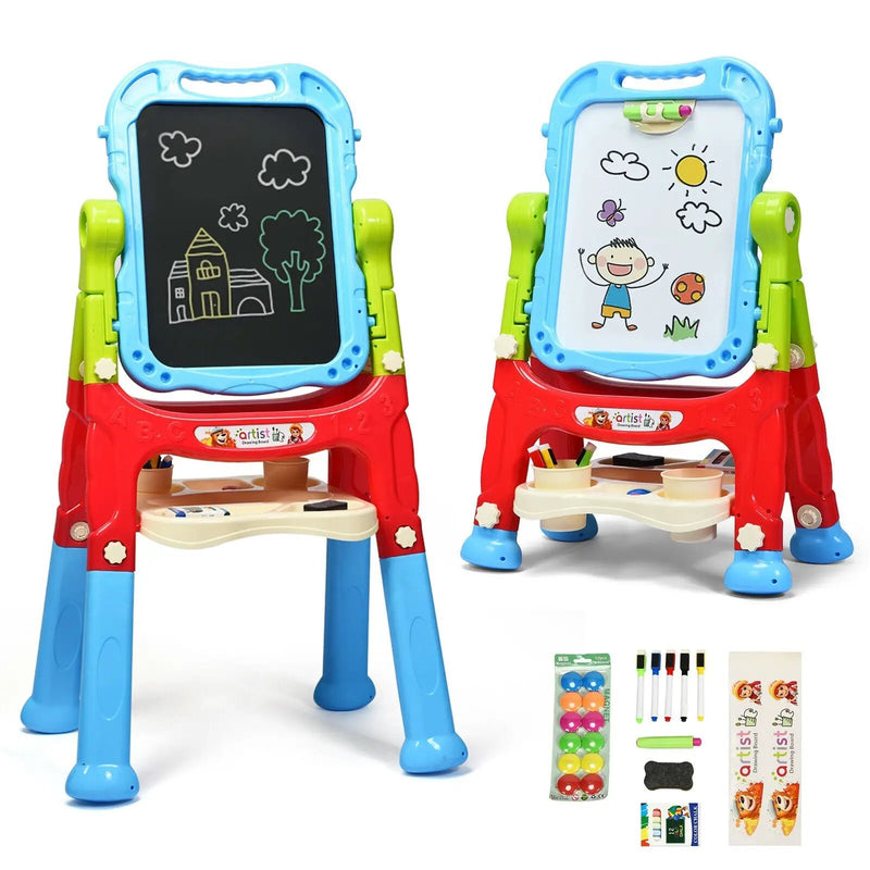 Height Adjustable Kids Art Easel Magnetic Double Sided Board by DirectDeals