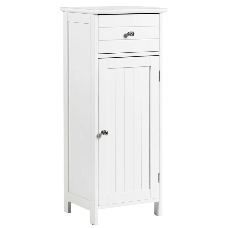 Wooden Bathroom Floor Storage Cabinet with Drawer and Shelf by DirectDeals
