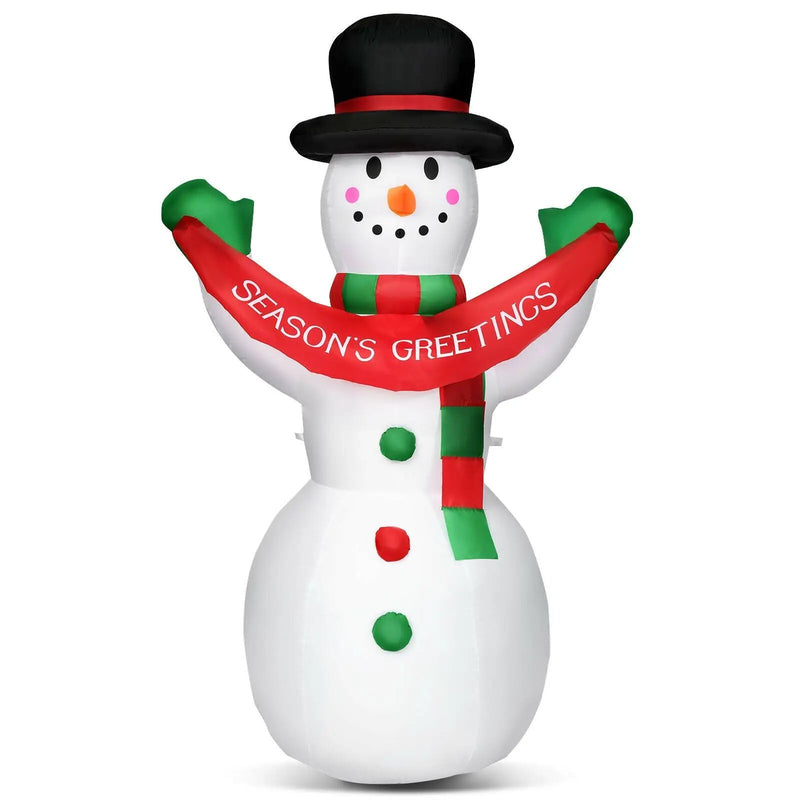 6 Feet Inflatable Christmas Snowman with LED Lights Blow Up Outdoor Yard Decoration by DirectDeals