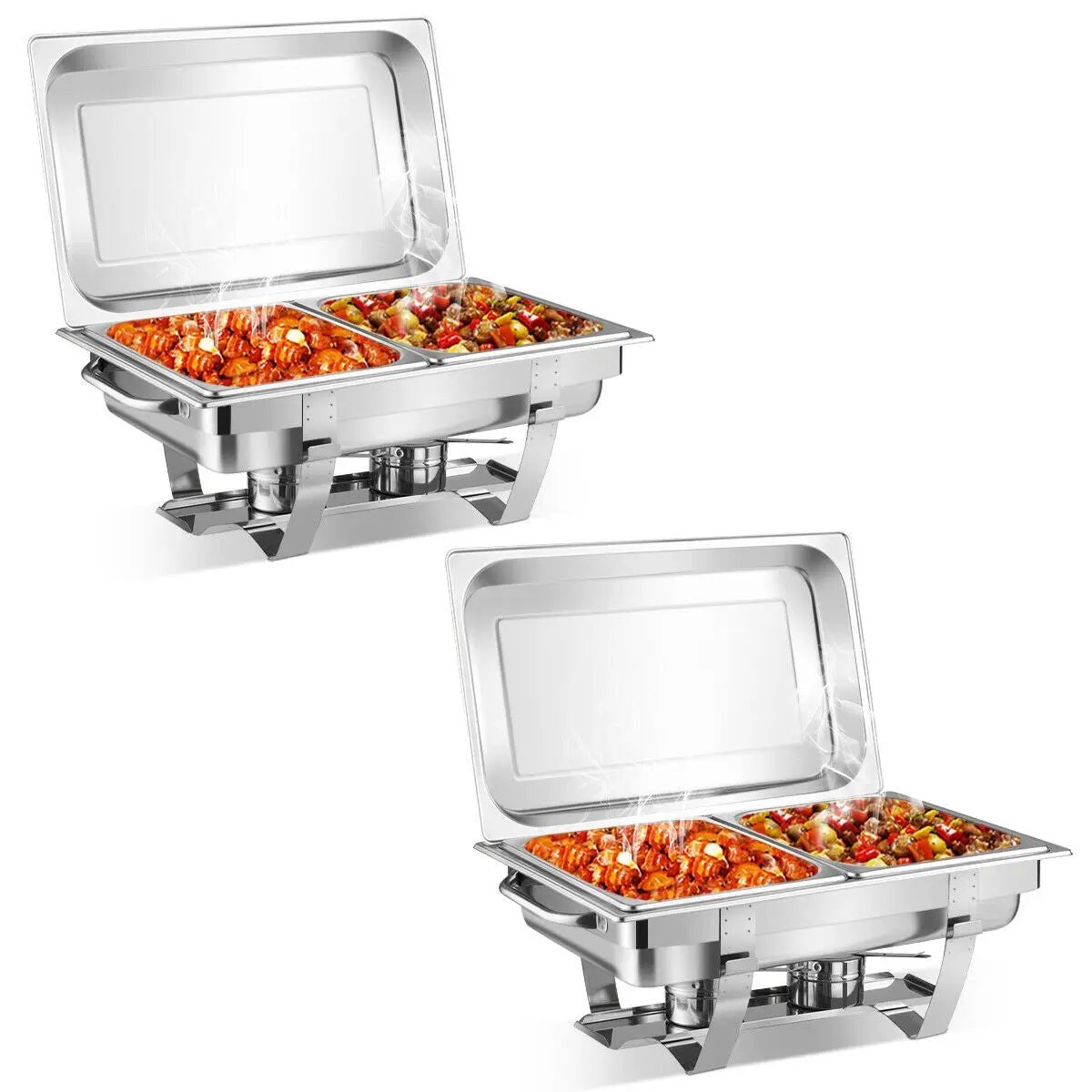 2 Packs Stainless Steel Full-Size Chafing Dish by DirectDeals