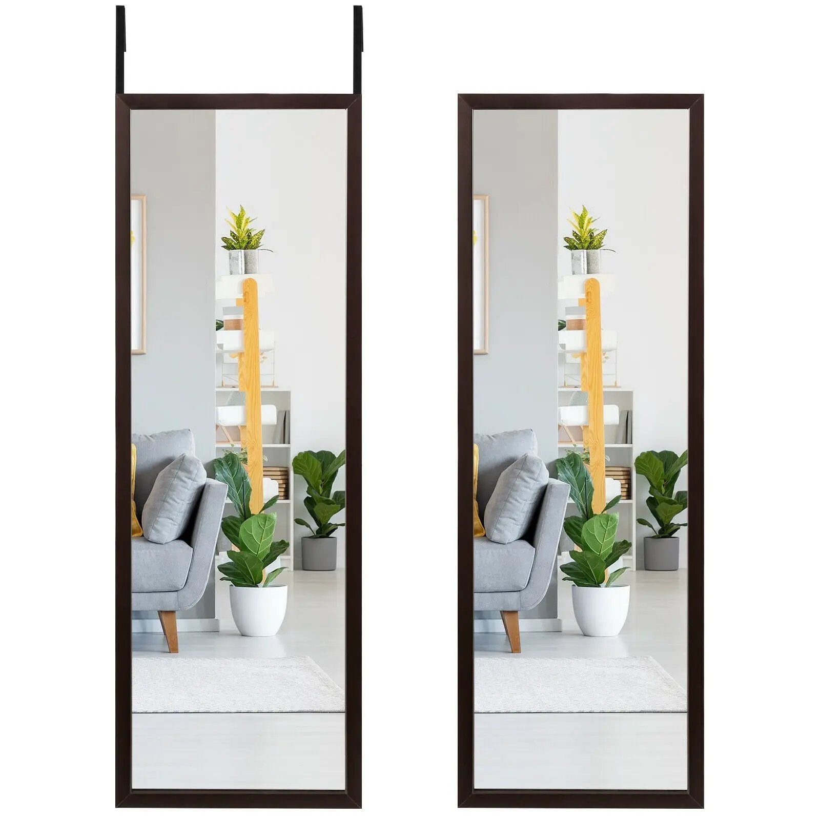 Full Length Metal Door Mirror with Adjustable Hook by DirectDeals
