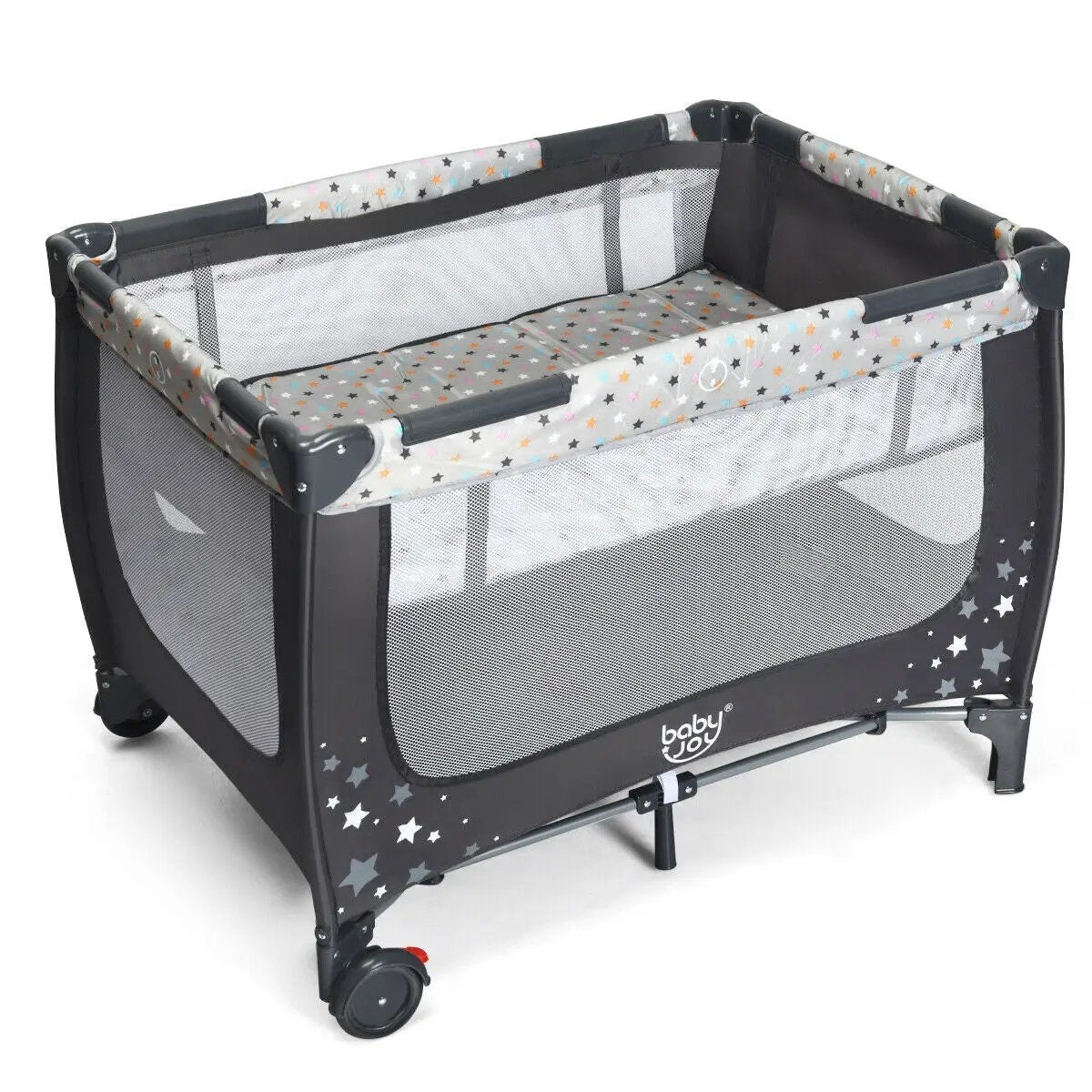 Portable Baby Playpen with Mattress Foldable Design by DirectDeals