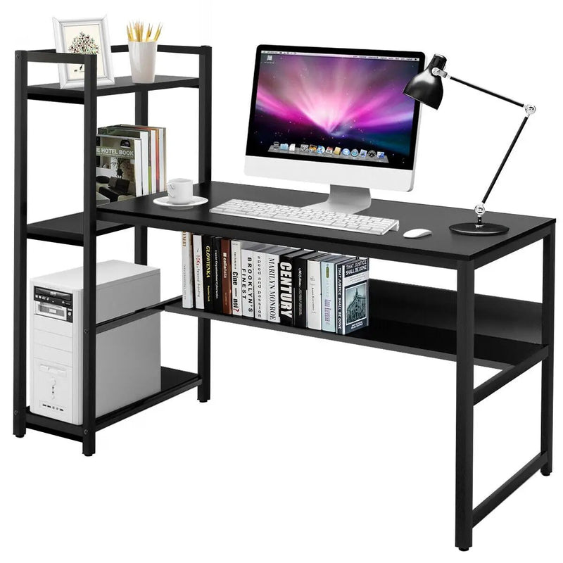 59-Inch Computer Desk Home Office Workstation 4-Tier Storage Shelves by DirectDeals