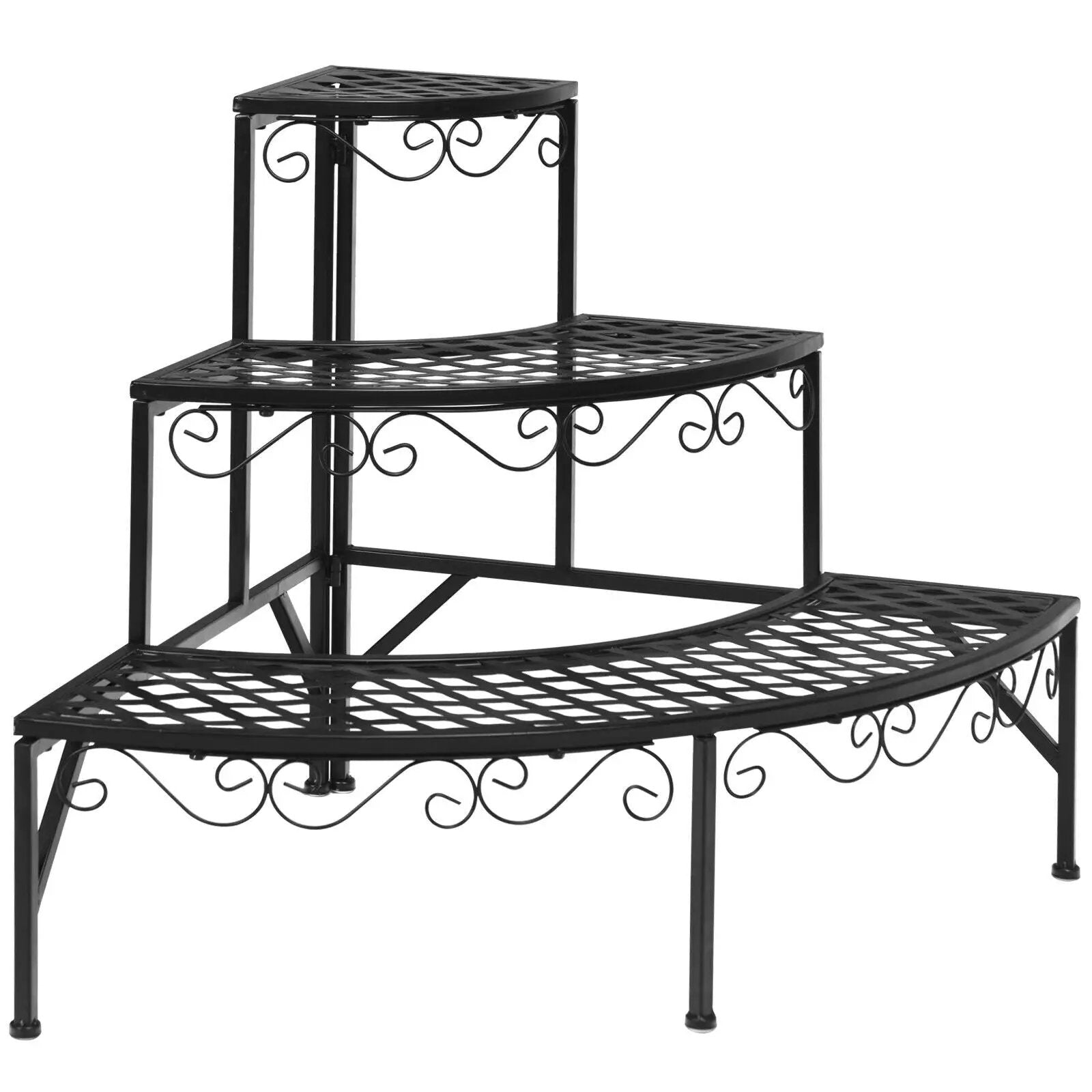 3 Tier Metal Corner Plant Display Rack by DirectDeals