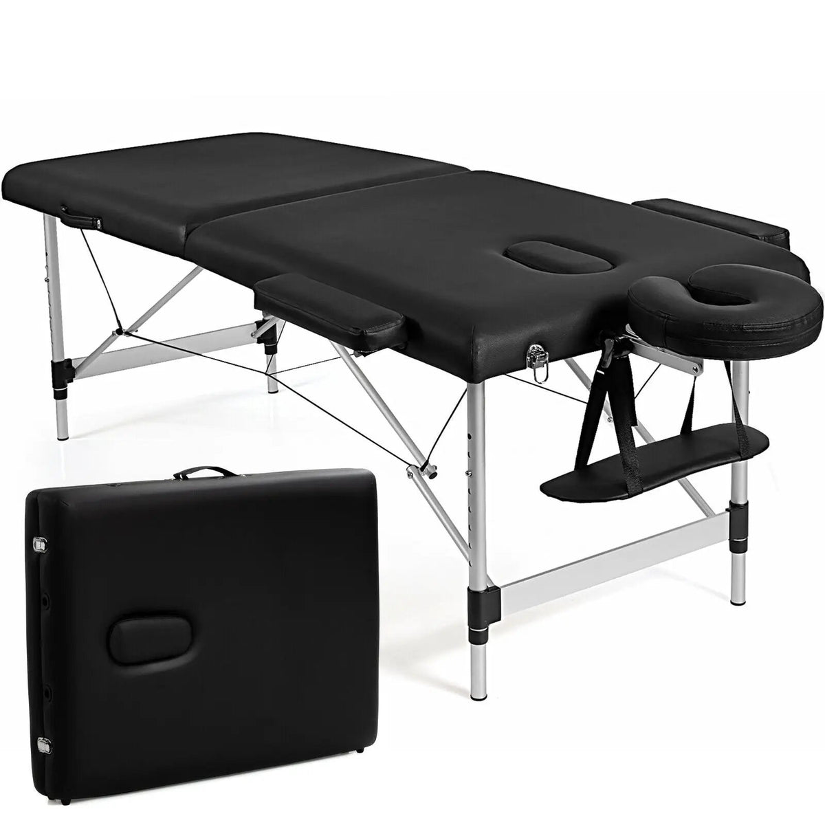 84 Inch L Portable Adjustable Massage Bed with Carry Case for Facial Salon Spa by DirectDeals