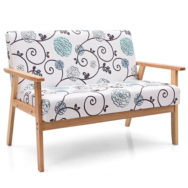 Modern Fabric Loveseat Sofa Couch Upholstered 2-Seat Armchair by DirectDeals