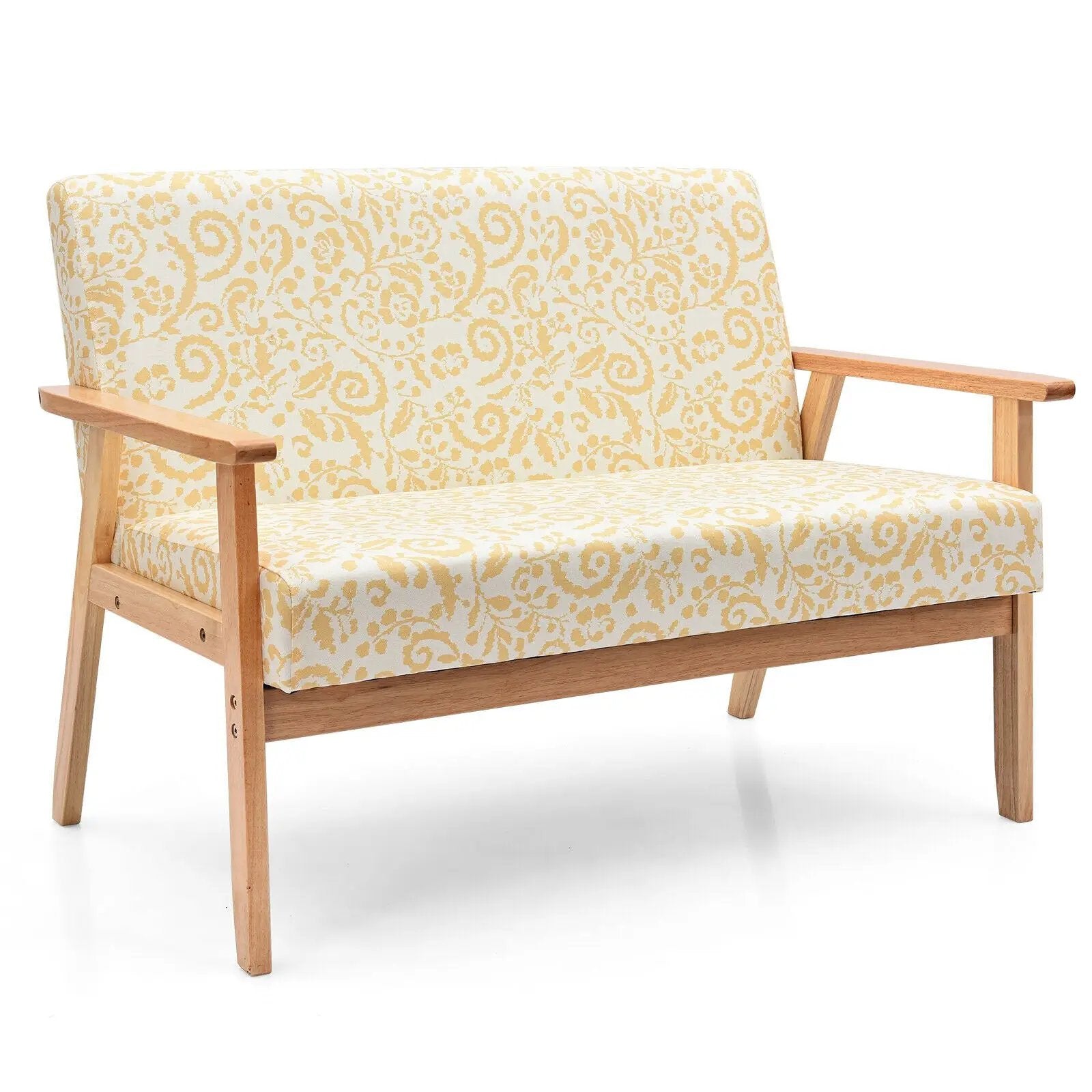 Modern Fabric Loveseat Sofa Couch Upholstered 2-Seat Armchair by DirectDeals