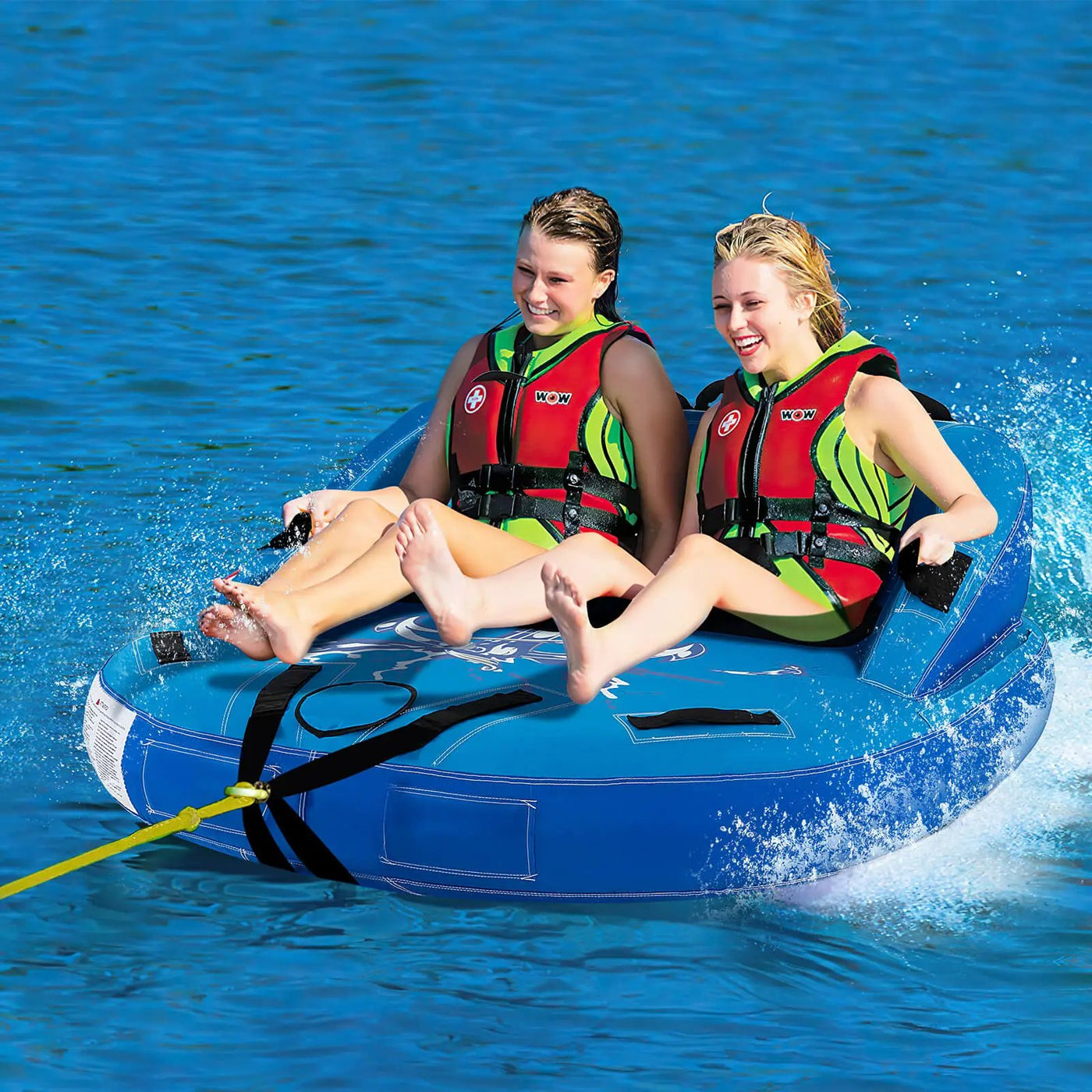 2 Person Water Sport Inflatable Towable Tubes for Boating by DirectDeals