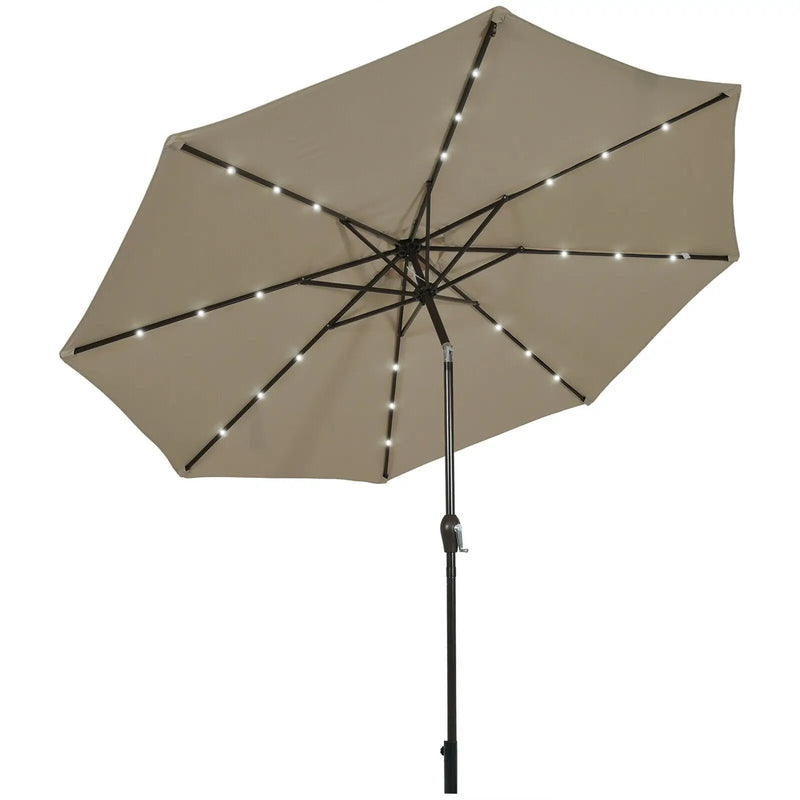 10 Feet Outdoor Patio umbrella with Bright Solar LED Lights-Dark Blue by DirectDeals