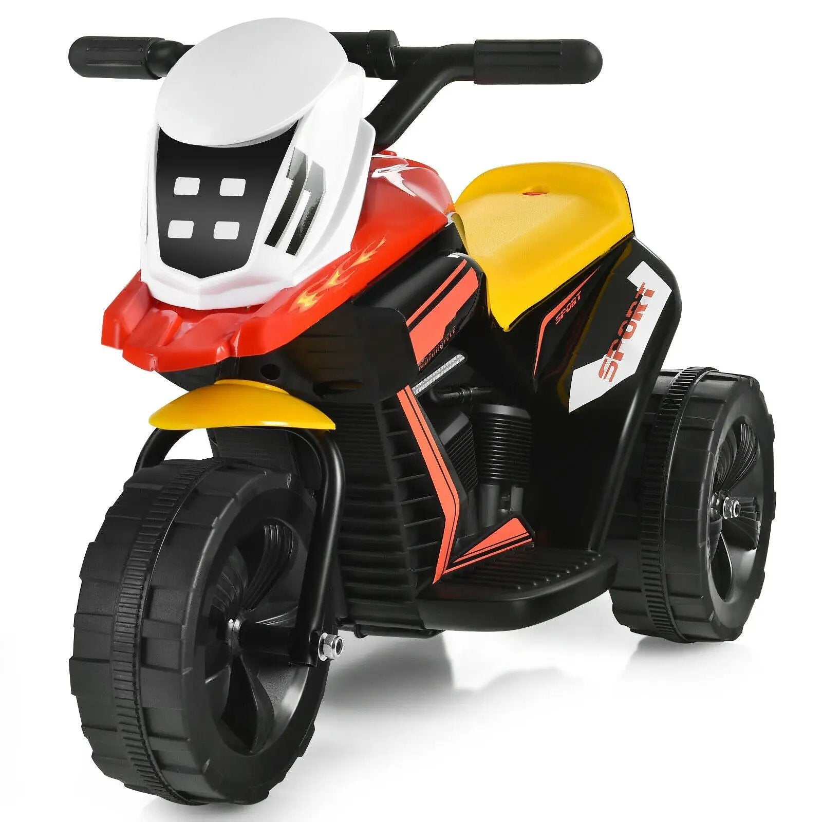 6V 3-Wheel Electric Ride-On Toy Motorcycle Trike with Music and Horn by DirectDeals
