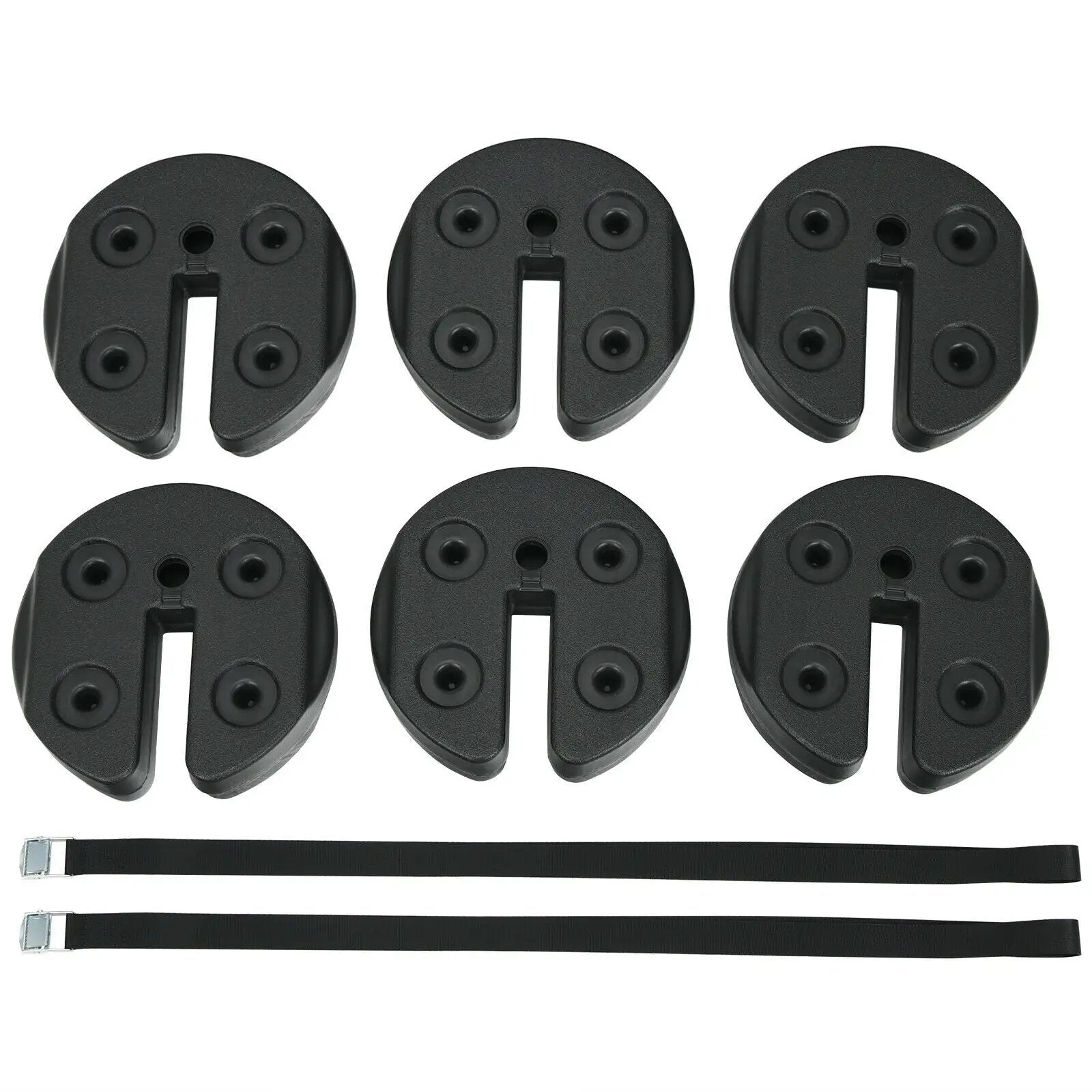 Set of 6 Canopy Weights 30lbs Weight Plate Kit with No-Pinch Design by DirectDeals