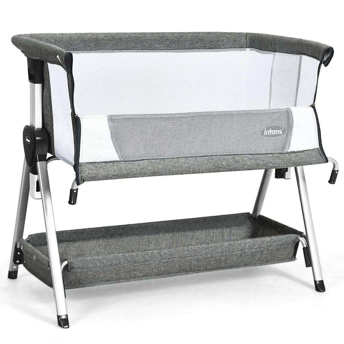 Adjustable Baby Bedside Crib with Large Storage by DirectDeals