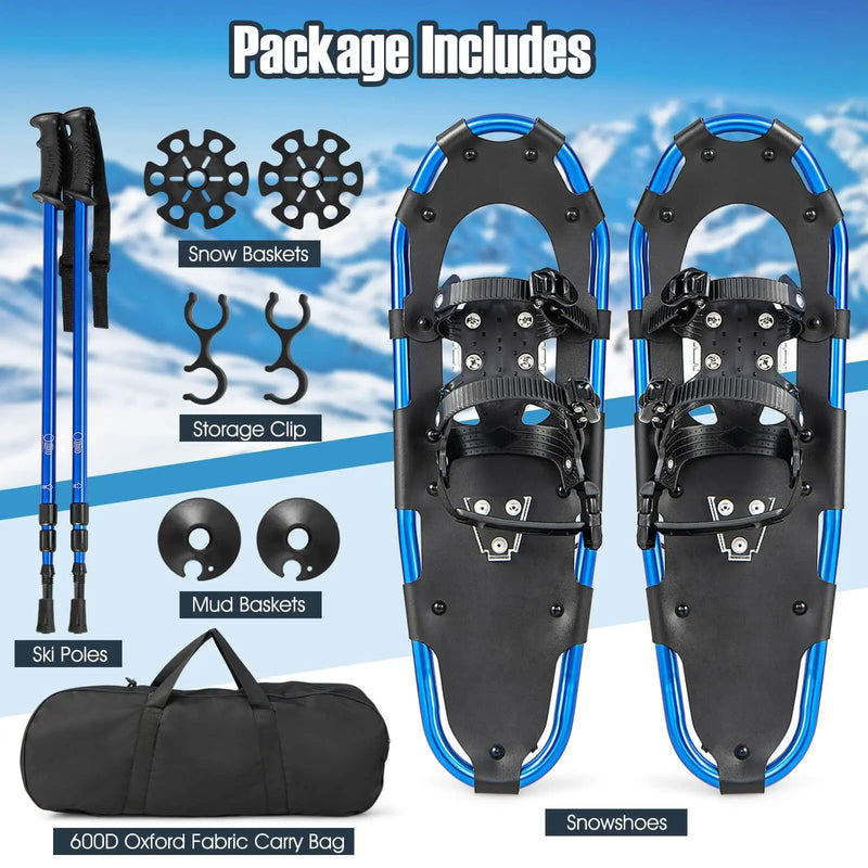 21/25/30 Inch Lightweight Terrain Snowshoes with Flexible Pivot System by DirectDeals