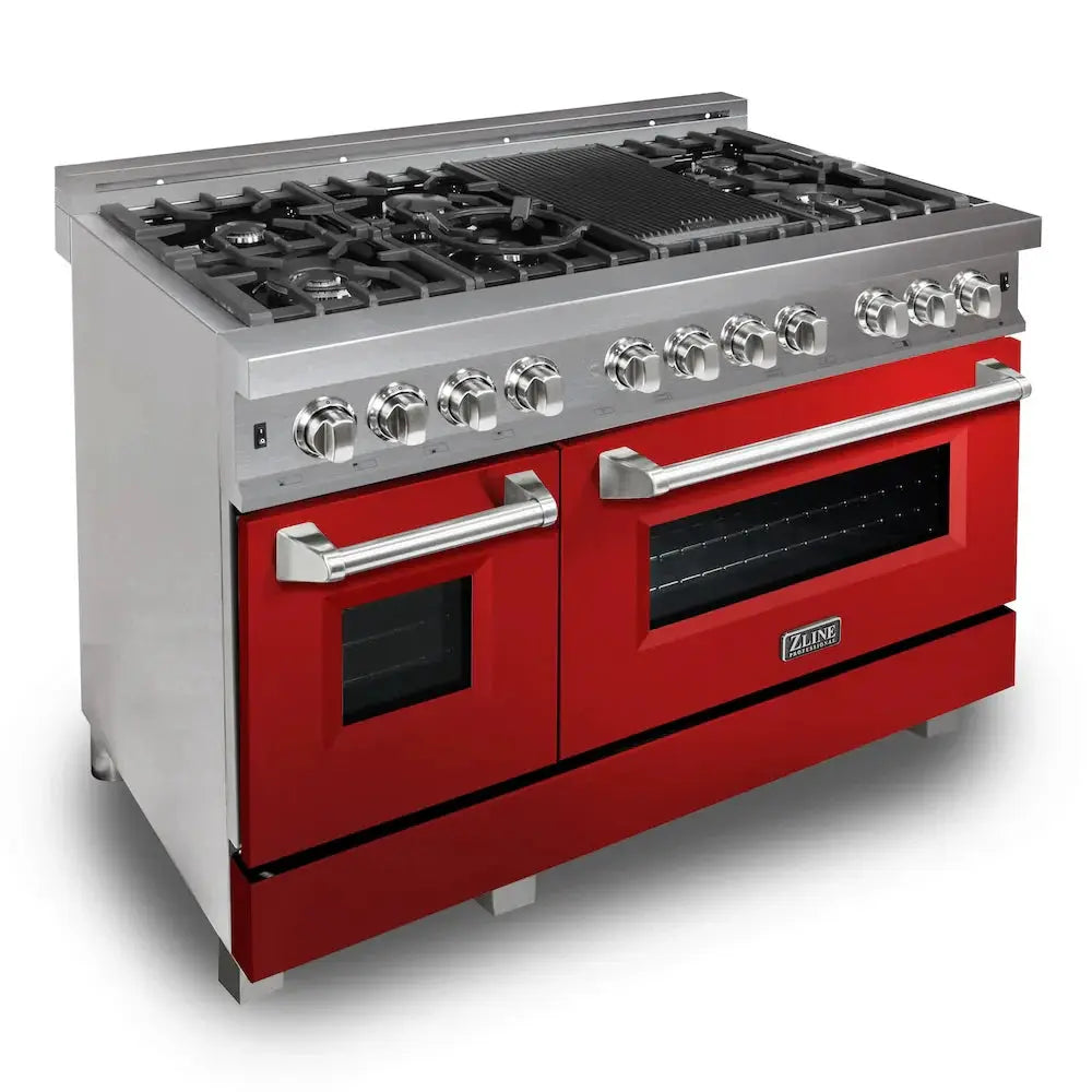 ZLINE 48" Bundle Range RAS-RG-48 & Range Hood 8654RG-48, 2KP-RASRGRH48 by Farmhouse Kitchen and Bath