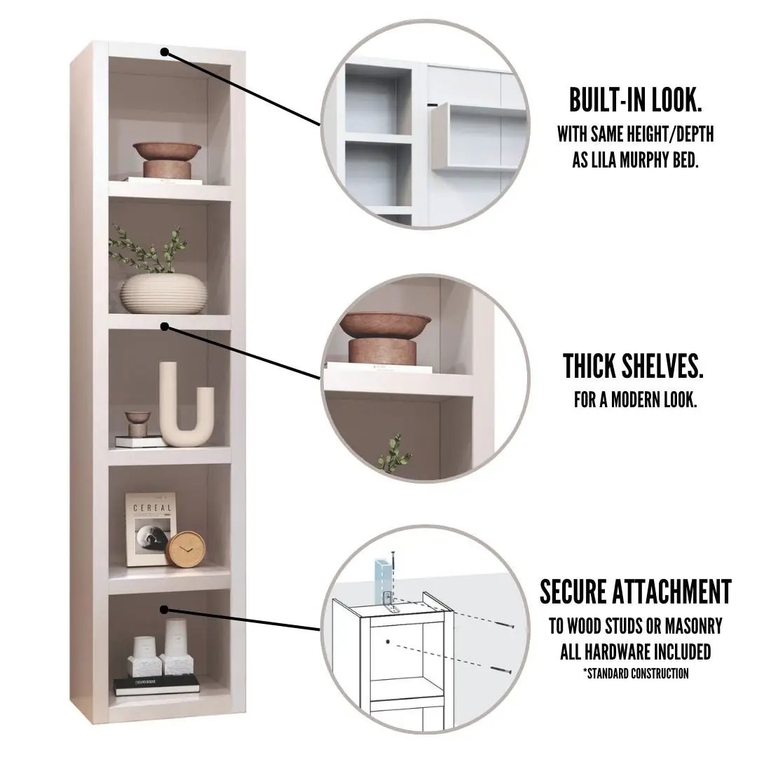 Dark Grey 85-in Tall Wooden Bookcase Shelf by Sharicks