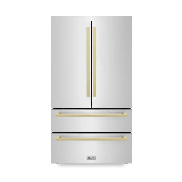 ZLINE 36" Autograph French Door Refrigerator, Ice Maker, Stainless Steel RFMZ-36-FCB