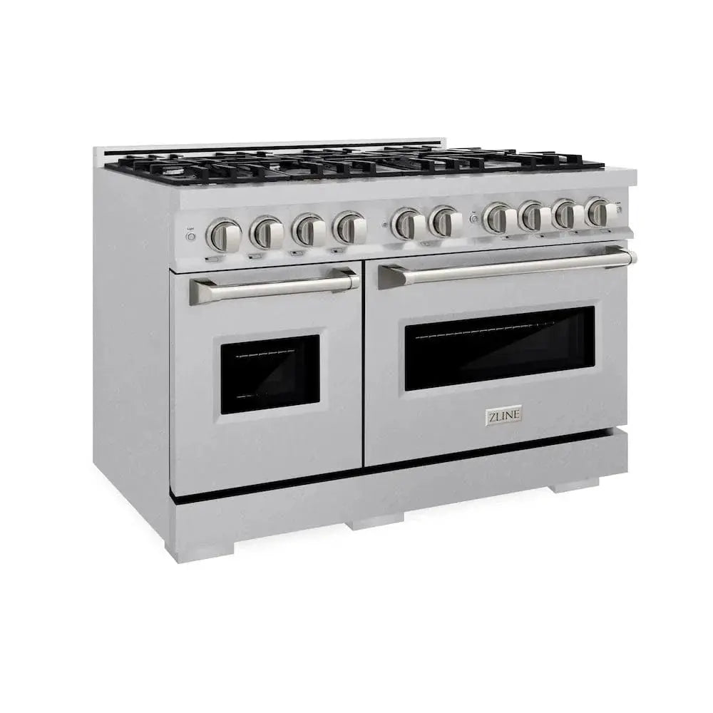 ZLINE 48" Classic Gas Range, Convection Gas Oven DuraSnow® Stainless Steel, CGRS-48 by Farmhouse Kitchen and Bath