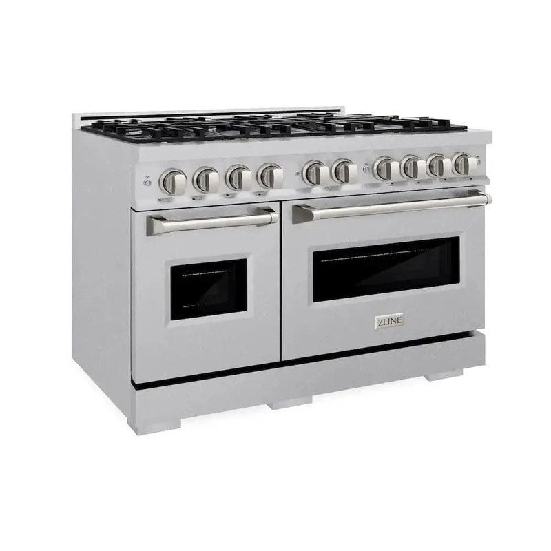 ZLINE 48" Classic Gas Range, Convection Gas Oven DuraSnow® Stainless Steel, CGRS-48 by Farmhouse Kitchen and Bath