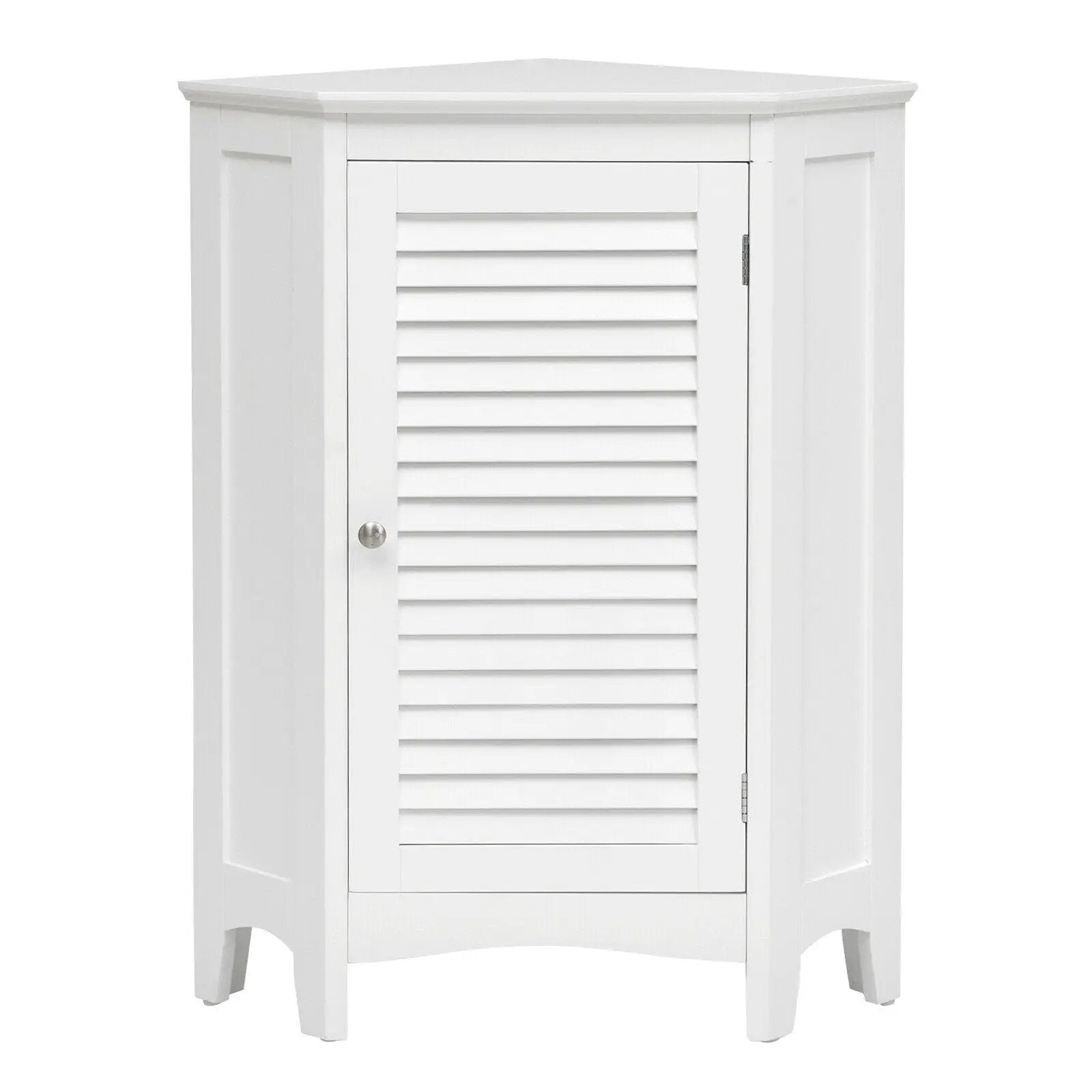 Corner Storage Cabinet Free Standing Bathroom Cabinet with Shutter Door by DirectDeals