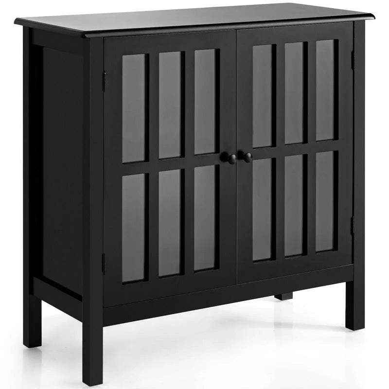 Glass Door Sideboard Console Storage Buffet Cabinet by DirectDeals