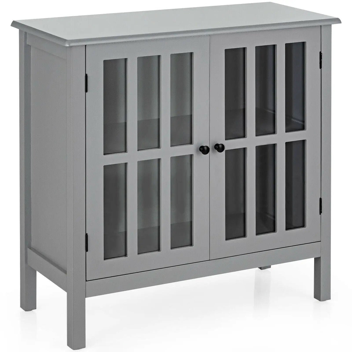 Glass Door Sideboard Console Storage Buffet Cabinet by DirectDeals