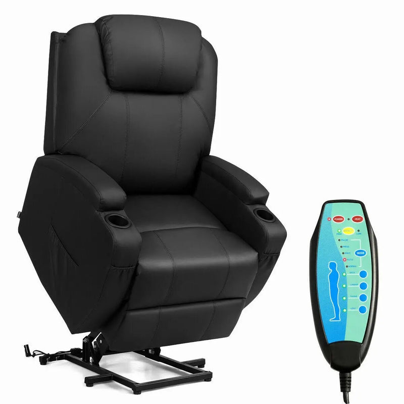 Power Lift Recliner Chair with Massage and Heat for Elderly with Remote Control by DirectDeals