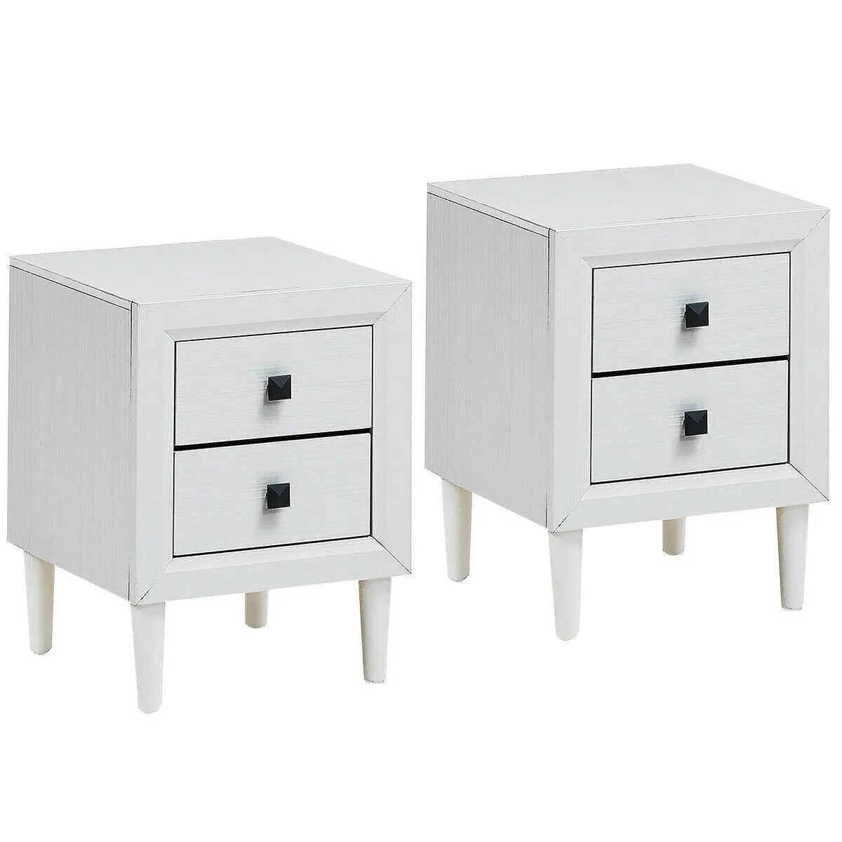 2PCS Nightstand W/2 Drawer Multipurpose by DirectDeals