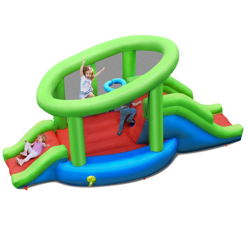 Inflatable Dual Slide Basketball Game Bounce House Without Blower by DirectDeals