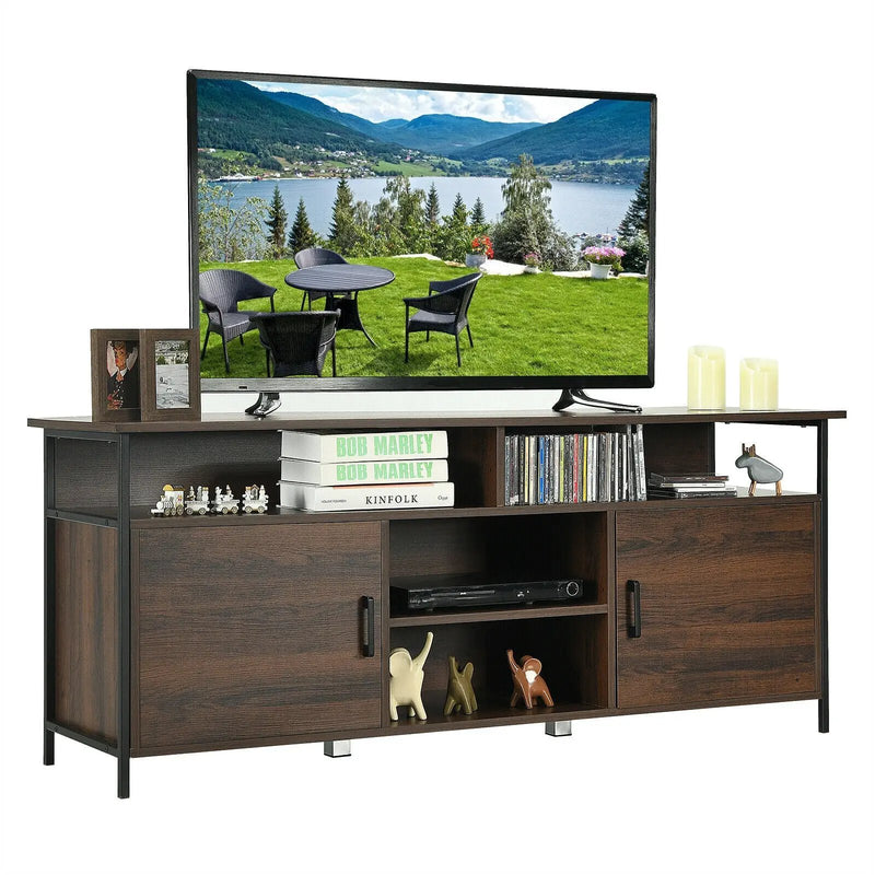 58 Inch Wood TV Stand Entertainment Media Center Console with Storage Cabinet by DirectDeals