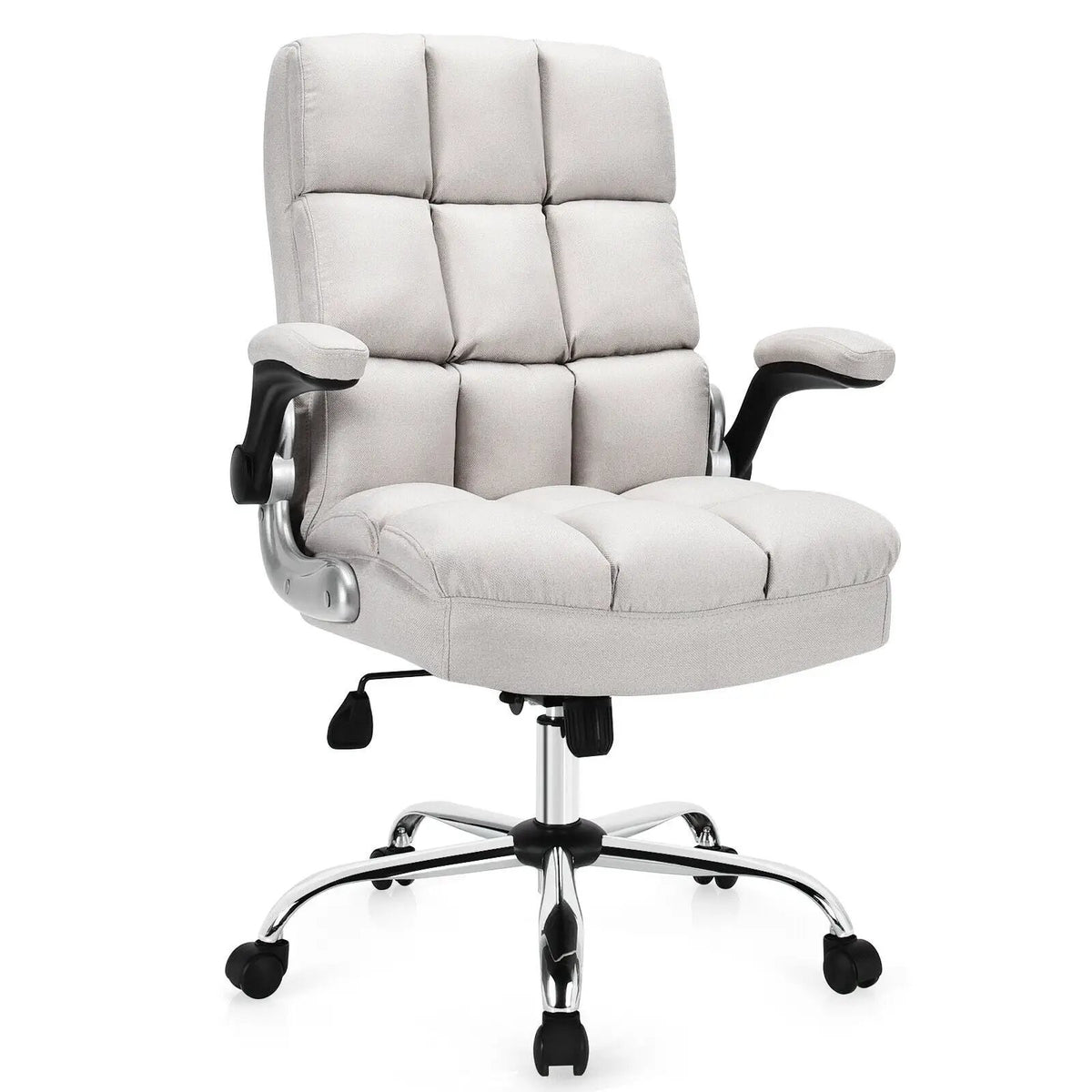 Adjustable Swivel Office Chair with High Back and Flip-up Arm for Home and Office by DirectDeals