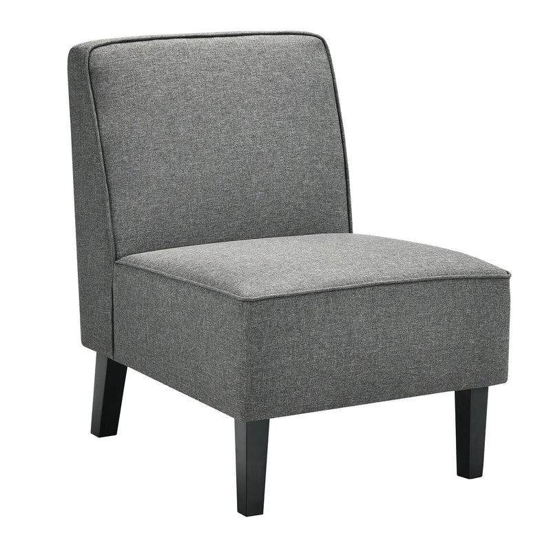 Modern Armless Accent Sofa Chair with Rubber Wood Legs by DirectDeals