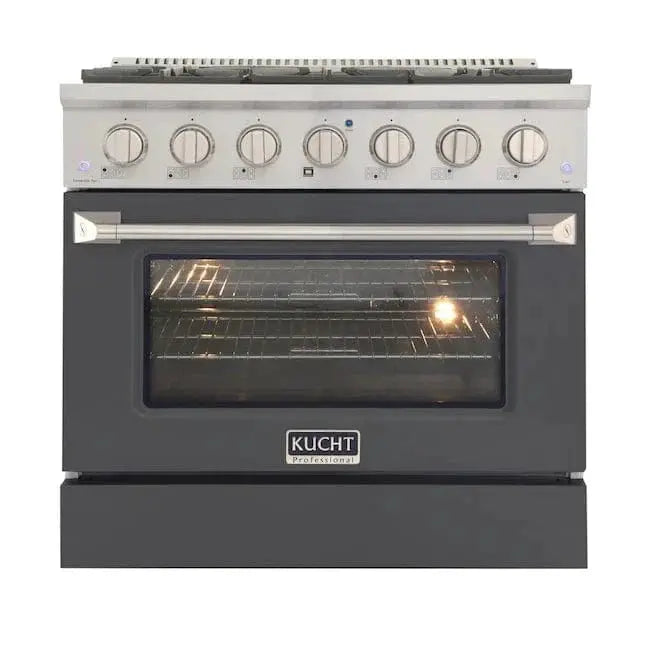 Kucht 36” Pro-Style Kitchen Dual Fuel Range - KDF362-GR by Farmhouse Kitchen and Bath
